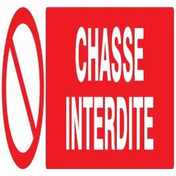 Panneau CHASSE INTERDITE 200x52mm Taliaplast 720219