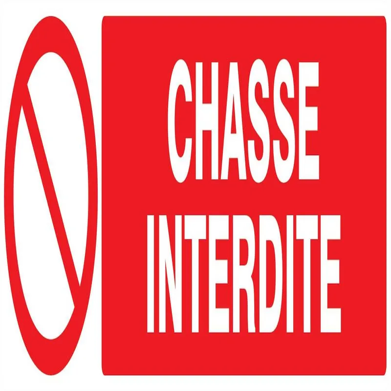 Panneau CHASSE INTERDITE 200x52mm Taliaplast 720219