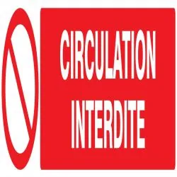 Panneau CIRCULATION INTERDITE 330X75 N Taliaplast 725220