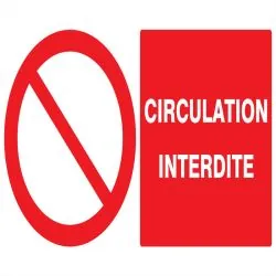 Panneau CIRCULATION INTERDITE 330x200m Taliaplast 721220