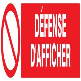Panneau DEFENSE D'AFFICHER 200X52 NORM Taliaplast 720222