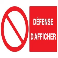 Panneau DEFENSE D'AFFICHER 330X200 NOR Taliaplast 721222