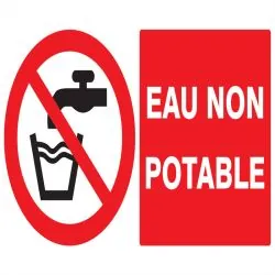 Panneau EAU NON POTABLE NORMASIGN ADHE Taliaplast 721214