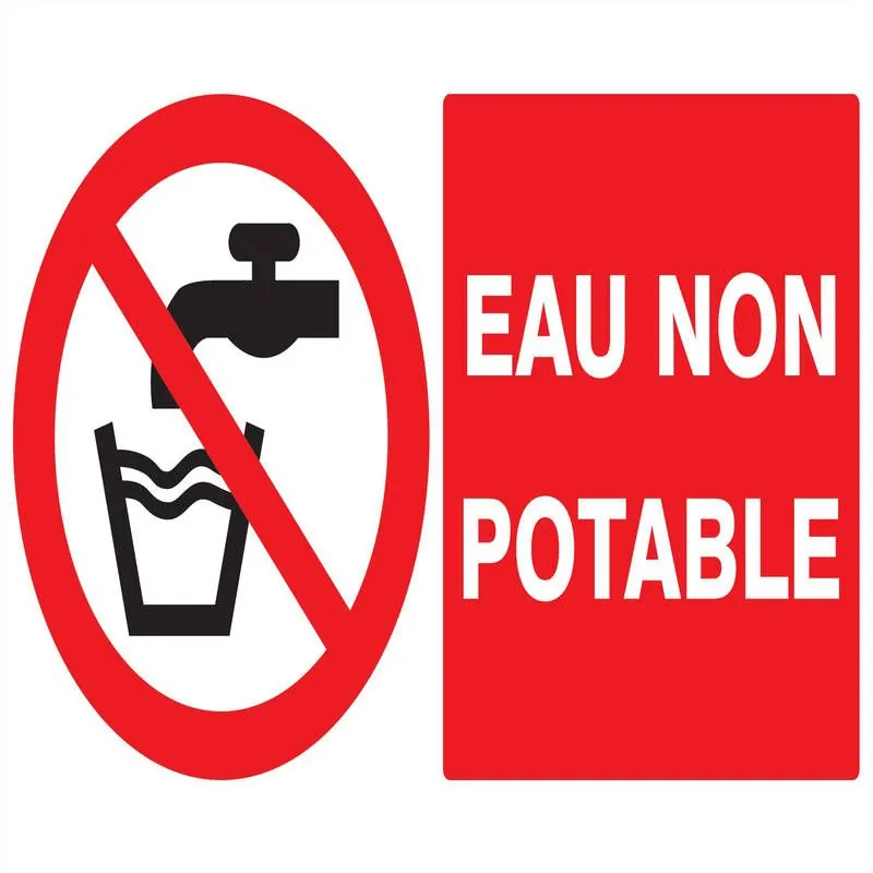 Panneau EAU NON POTABLE NORMASIGN ADHE Taliaplast 721214