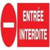 Panneau ENTREE INTERDITE 330X120 NORMA Taliaplast 726225