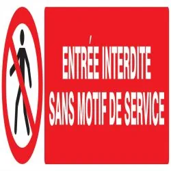 Panneau ENTREE INTERDITE SANS MOTIF DE Taliaplast 720206