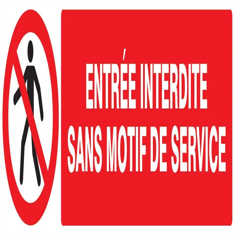 Panneau ENTREE INTERDITE SANS MOTIF DE Taliaplast 720206