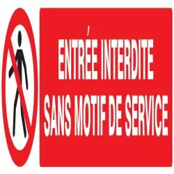 Panneau ENTREE INTERDITE SANS MOTIF DE Taliaplast 725206