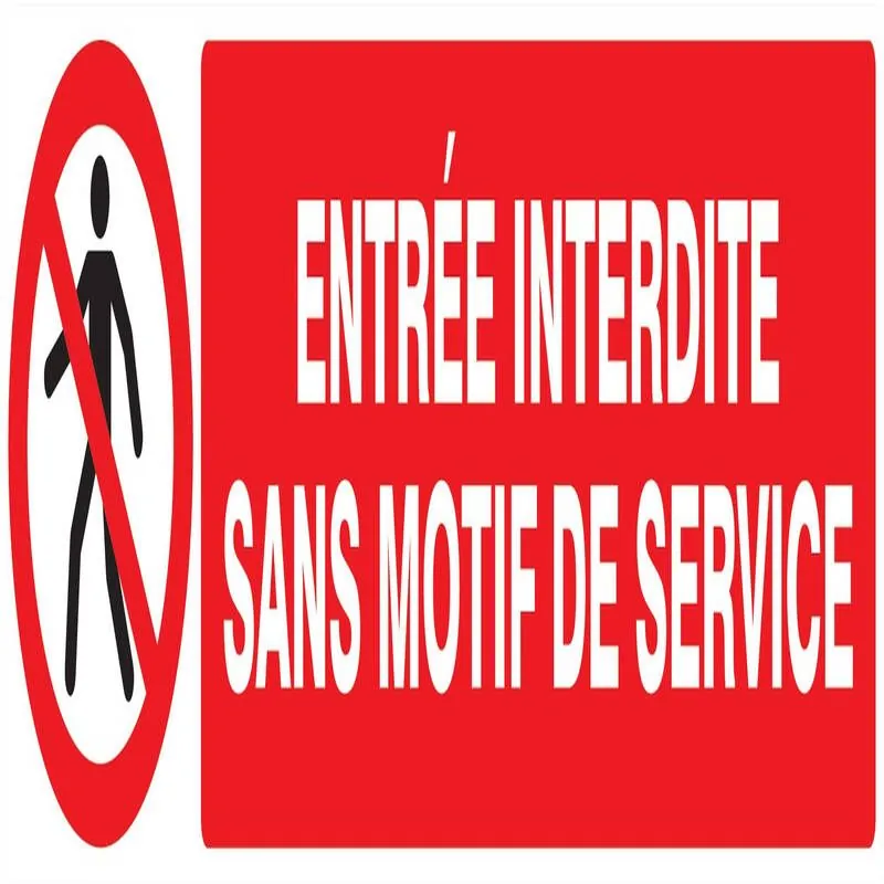 Panneau ENTREE INTERDITE SANS MOTIF DE Taliaplast 725206