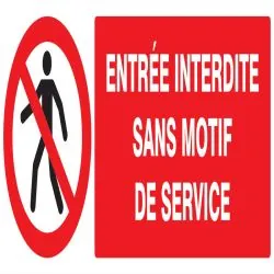 Panneau ENTREE INTERDITE SANS MOTIF DE Taliaplast 726206