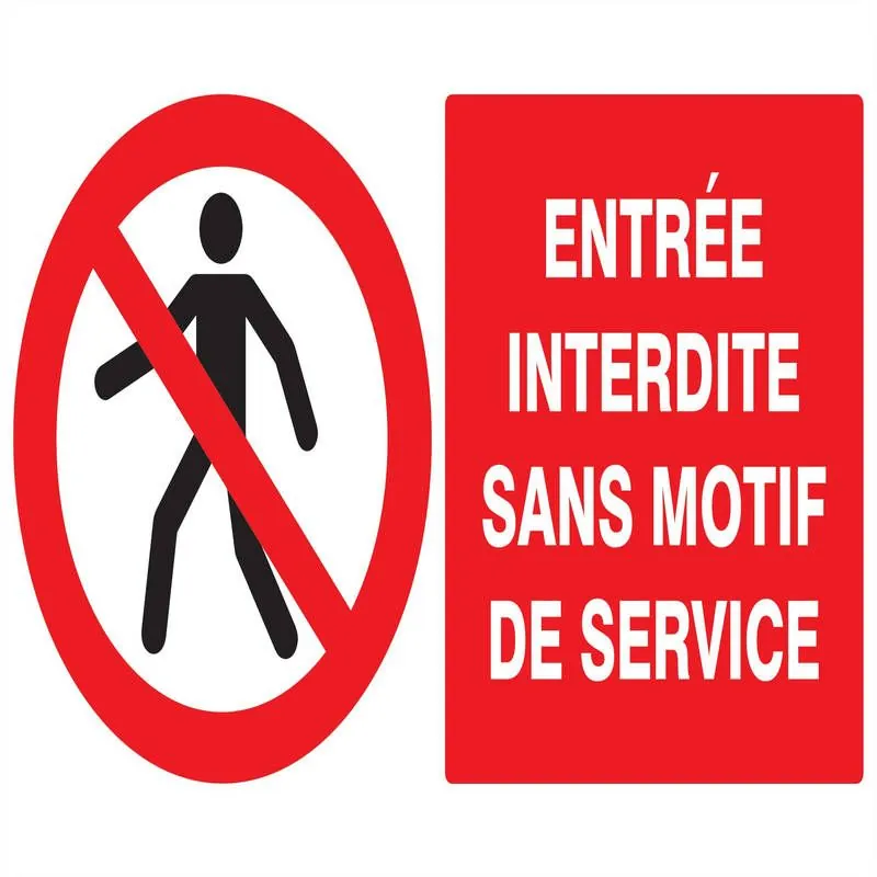 Panneau ENTREE INTERDITE SANS MOTIF NO Taliaplast 721206