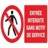 Panneau ENTREE INTERDITE SANS MOTIF NO Taliaplast 721206