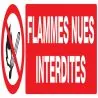 Panneau FLAMMES NUES INTERDITES NORMAS Taliaplast 720226