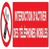 Panneau INTERDICTION D'ACTIVER DES TEL Taliaplast 720233