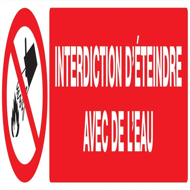 Panneau INTERDICTION D'ETEINDRE AVEC D Taliaplast 720213
