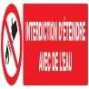 Panneau INTERDICTION D'ETEINDRE AVEC D Taliaplast 720213
