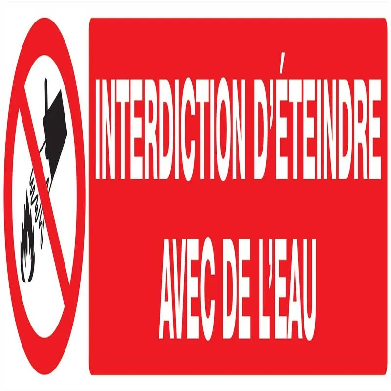 Panneau INTERDICTION D'ETEINDRE AVEC D Taliaplast 725213