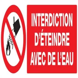Panneau INTERDICTION D'ETEINDRE AVEC D Taliaplast 726213