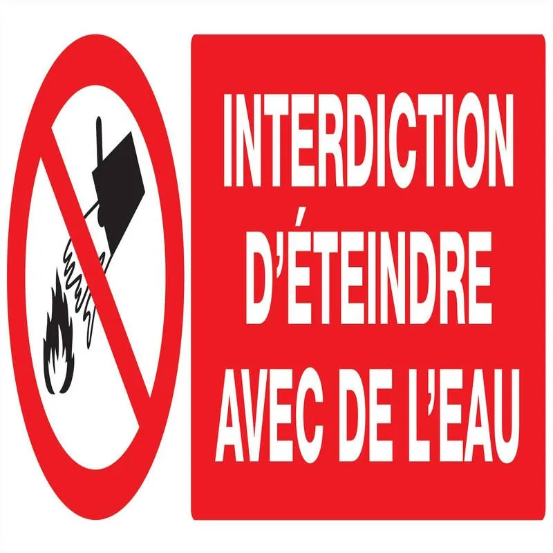 Panneau INTERDICTION D'ETEINDRE AVEC D Taliaplast 726213