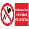 Panneau INTERDICTION D'ETEINDRE AVEC D Taliaplast 721213