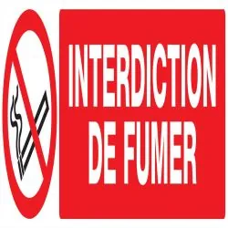 Panneau INTERDICTION DE FUMER NORMASIG Taliaplast 720236