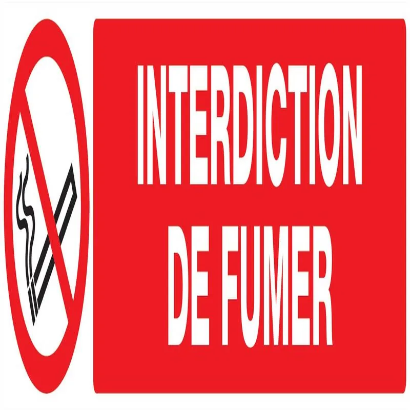 Panneau INTERDICTION DE FUMER NORMASIG Taliaplast 725236