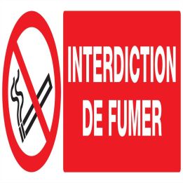 Panneau INTERDICTION DE FUMER NORMASIG Taliaplast 726236
