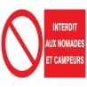 Panneau INTERDIT AUX NOMADES ET CAMPEU Taliaplast 721211