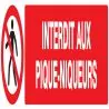 Panneau INTERDIT AUX PIQUE-NIQUEURS 33 Taliaplast 725207