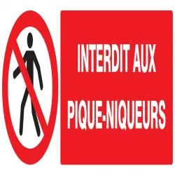 Panneau INTERDIT AUX PIQUE-NIQUEURS 33 Taliaplast 726207