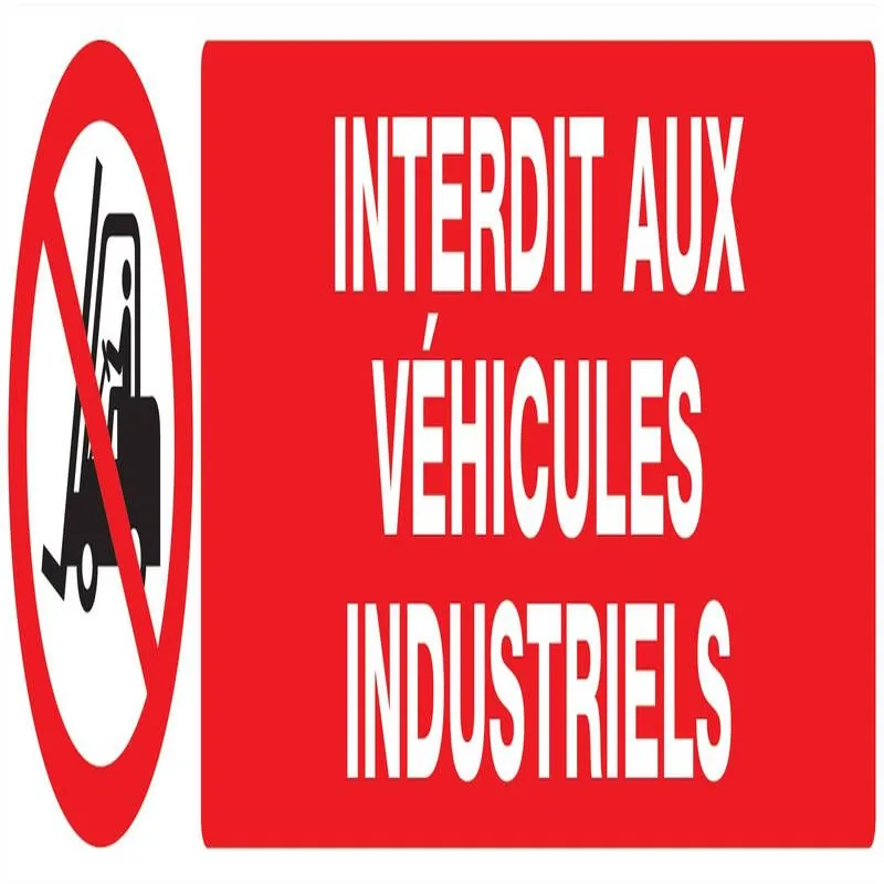 Panneau INTERDIT AUX VEHICULES INDUSTR Taliaplast 725228