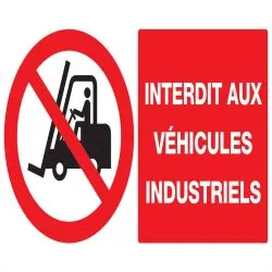 Panneau INTERDIT AUX VEHICULES INDUSTR Taliaplast 721228