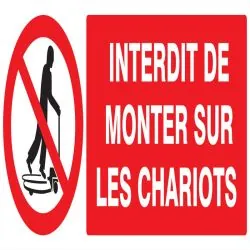Panneau INTERDIT DE MONTER SUR LES CHA Taliaplast 726230
