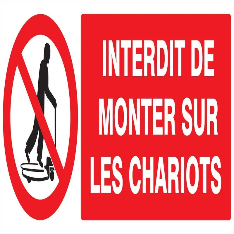 Panneau INTERDIT DE MONTER SUR LES CHA Taliaplast 726230