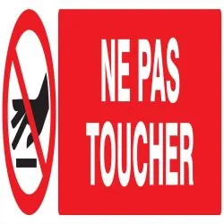 Panneau NE PAS TOUCHER 200X52 NORMASIG Taliaplast 720234