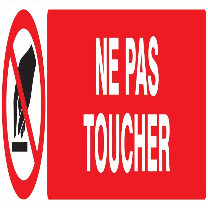 Panneau NE PAS TOUCHER 330X75 NORMASIG Taliaplast 725234