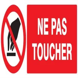 Panneau NE PAS TOUCHER 330X120 NORMASI Taliaplast 726234