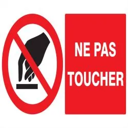 Panneau NE PAS TOUCHER 330X200 NORMASI Taliaplast 721234