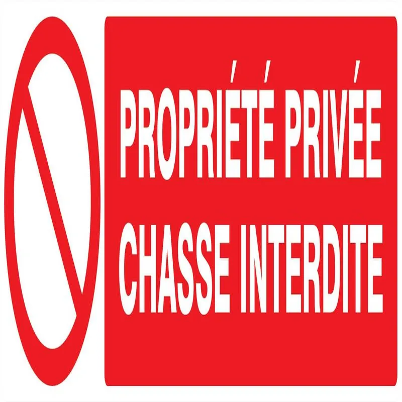 Panneau PROPRIETE PRIVEE CHASSE INTERD Taliaplast 720216