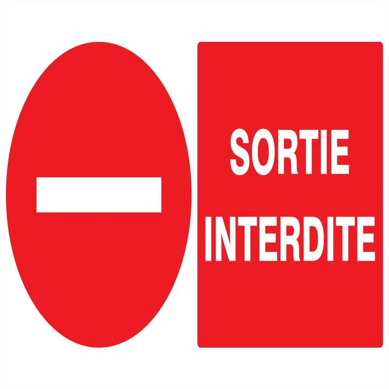 Panneau SORTIE INTERDITE 330x200 NORMA Taliaplast 721224