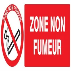 Panneau ZONE NON FUMEUR 330X120 NORMAS Taliaplast 726235