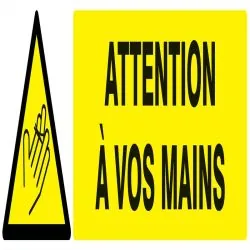 Panneau DANGER ATTENTION A VOS MAINS N Taliaplast 720311
