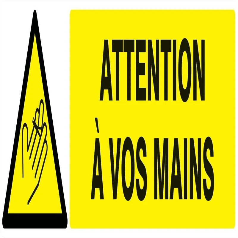 Panneau DANGER ATTENTION A VOS MAINS N Taliaplast 720311