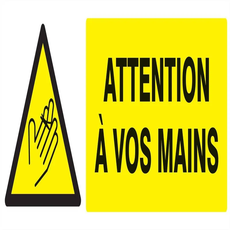 Panneau DANGER ATTENTION A VOS MAINS N Taliaplast 726311