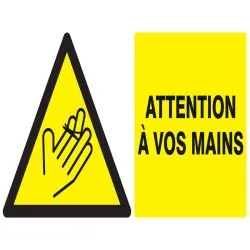 Panneau DANGER ATTENTION A VOS MAINS N Taliaplast 721311