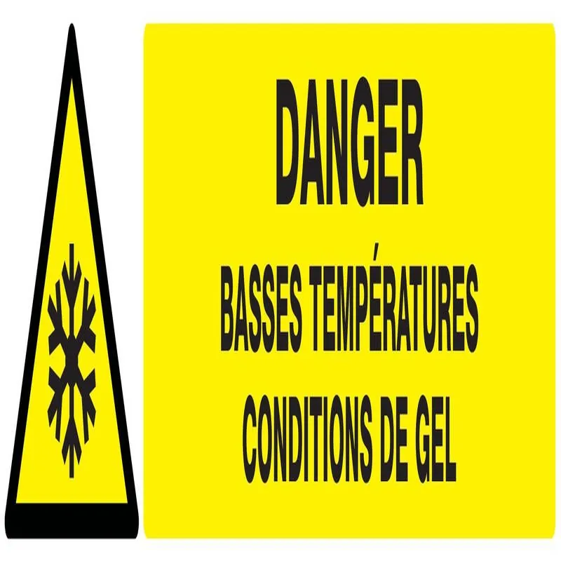 Panneau DANGER BASSES TEMPERATURES CON Taliaplast 725308