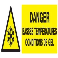 Panneau DANGER BASSES TEMPERATURES CON Taliaplast 726308