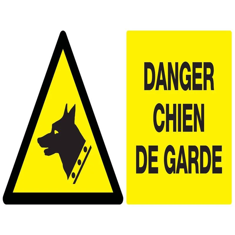 Panneau DANGER, CHIEN DE GARDE NORMASI Taliaplast 721330