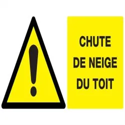 Panneau DANGER CHUTE DE NEIGE DU TOIT Taliaplast 721320