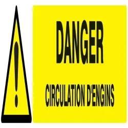 Panneau DANGER CIRCULATION D'ENGINS NO Taliaplast 725324